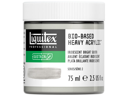 Bio-Based acrylic paint - Liquitex - Iridescent Bright Silver, 75 ml