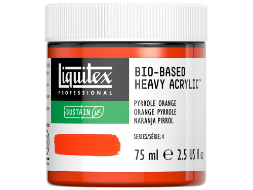 Bio-Based acrylic paint - Liquitex - Pyrrole Orange, 75 ml