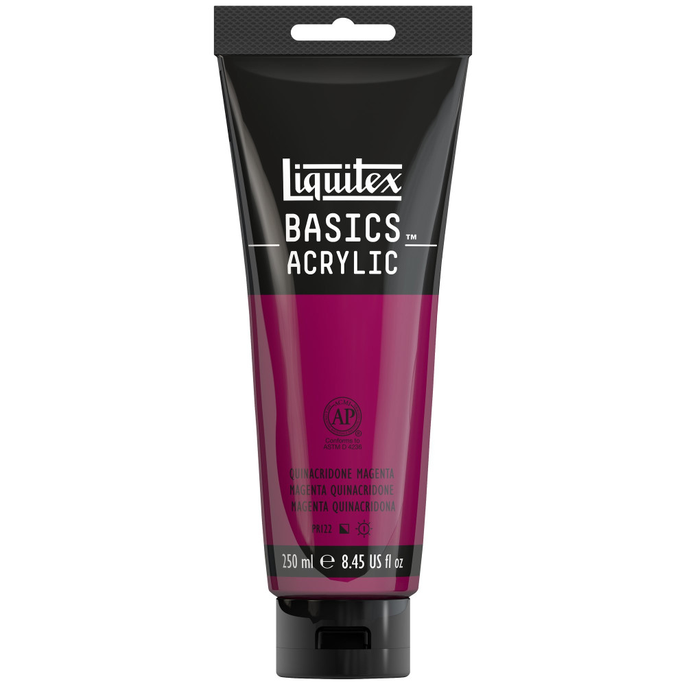 Farba akrylowa Basics Acrylic - Liquitex - Quinacridone Magenta, 250 ml