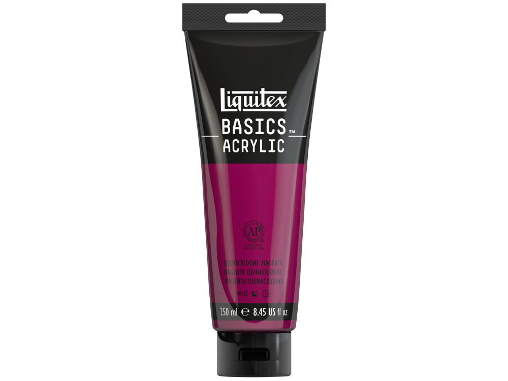 Farba akrylowa Basics Acrylic - Liquitex - Quinacridone Magenta, 250 ml