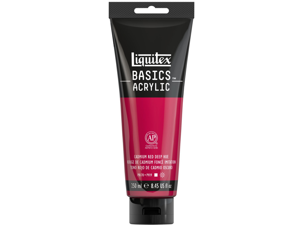 Farba akrylowa Basics Acrylic - Liquitex - Cadmium Red Deep, 250 ml
