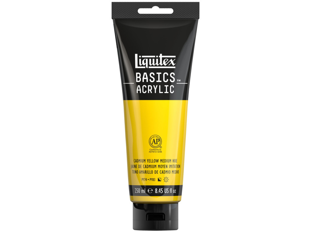 Basics Acrylic paint - Liquitex - Cadmium Yellow Medium Hue, 250 ml