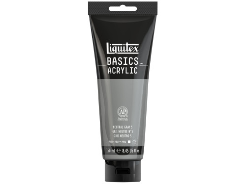 Basics Acrylic paint - Liquitex - Neutral Gray 5, 250 ml