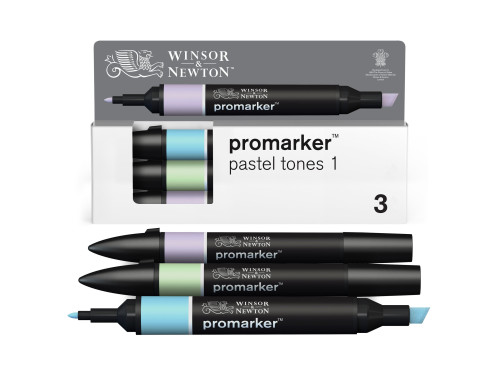 Zestaw Promarker - Winsor & Newton - Pastel Tones 1, 3 szt.