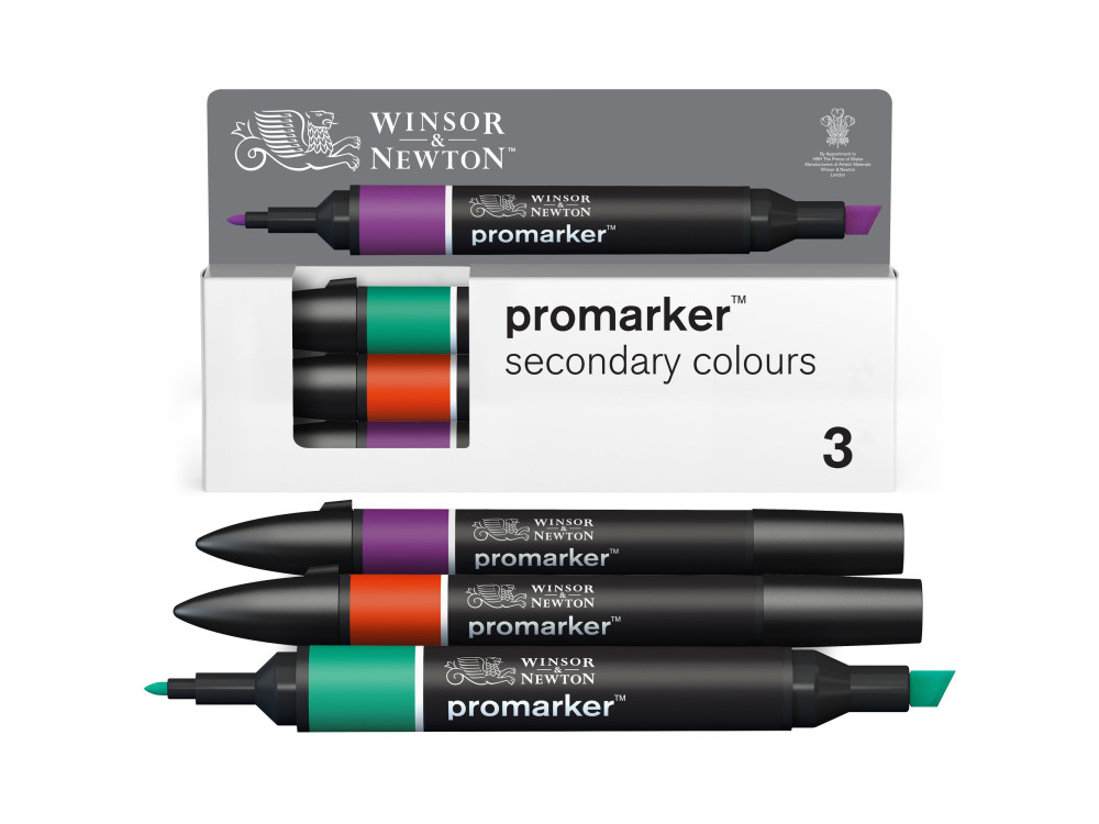 Promarker Set - Winsor & Newton - Secondary Colours, 3 pcs.