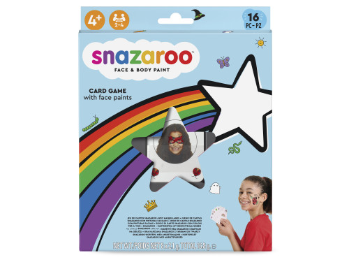 Gra karciana z farbami do twarzy Family Face Paint - Snazaroo - 16 szt.
