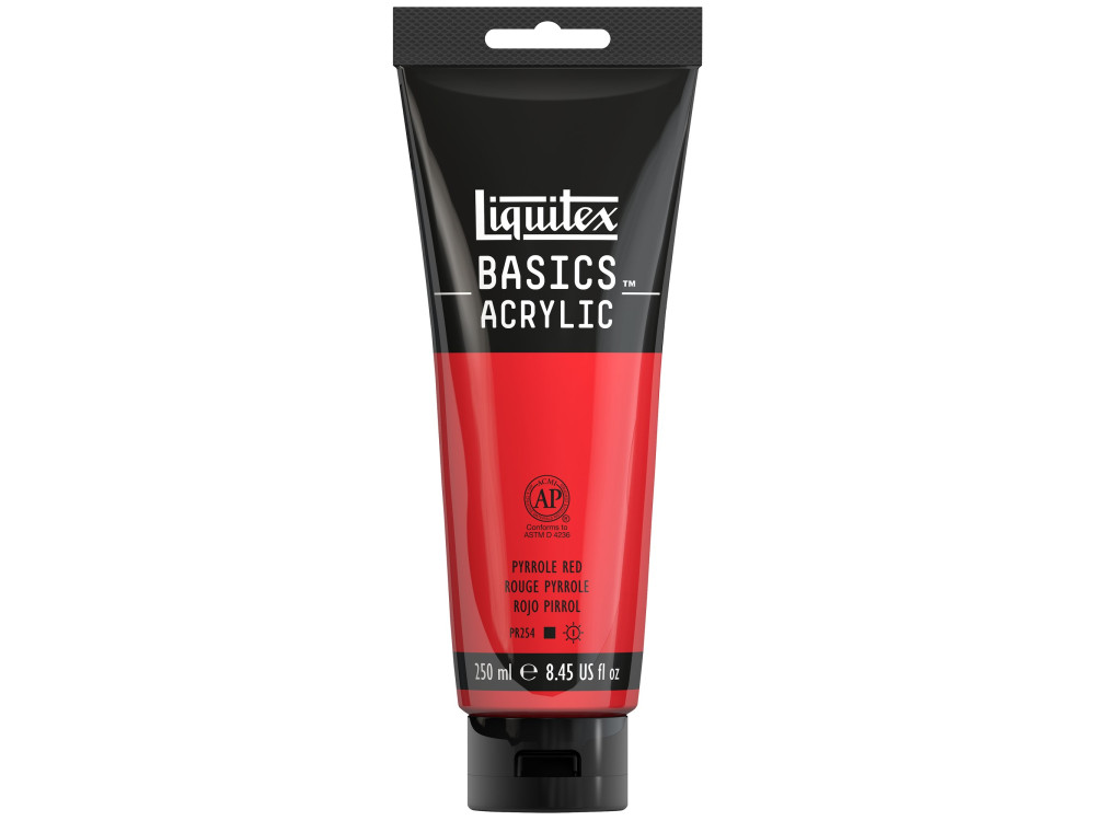 Farba akrylowa Basics Acrylic - Liquitex - Pyrrole Red, 250 ml