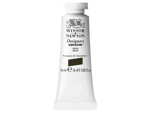 Gouache paint in tube - Winsor & Newton - Sepia, 14 ml