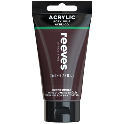 Farba akrylowa - Reeves - Burnt Umber, 75 ml