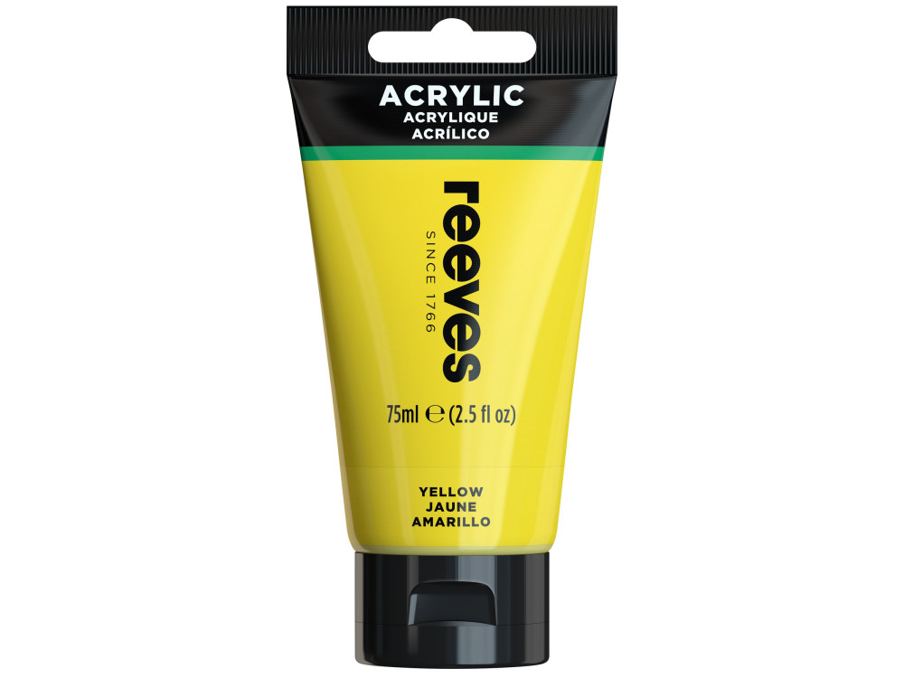 Farba akrylowa - Reeves - Medium Yellow, 75 ml
