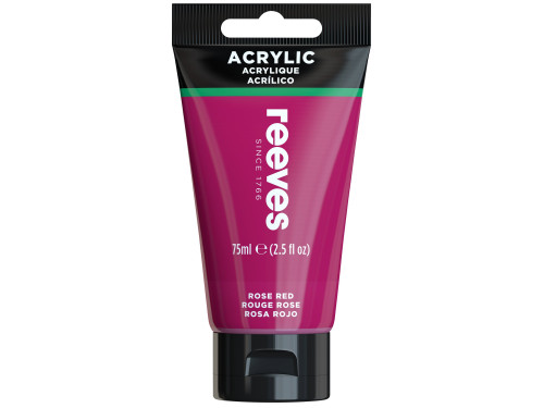 Acrylic paint - Reeves - Rose Red, 75 ml