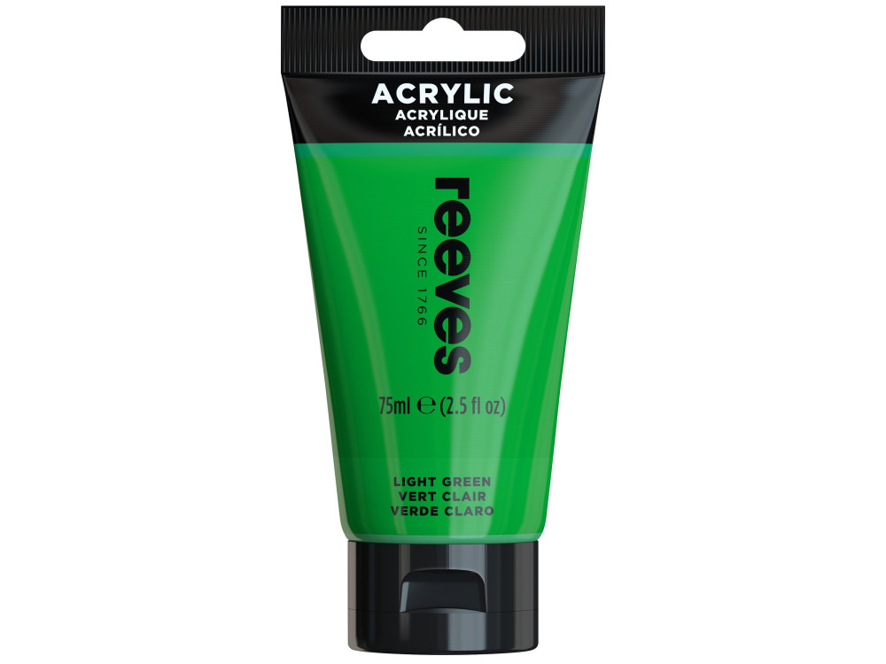 Farba akrylowa - Reeves - Light Green, 75 ml