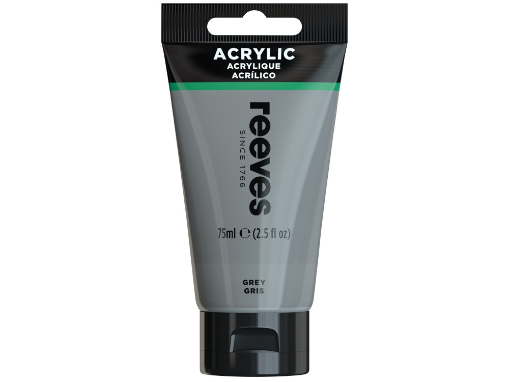 Farba akrylowa - Reeves - Medium Grey, 75 ml