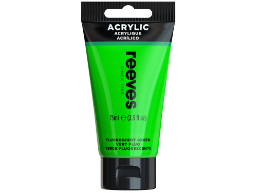 Acrylic paint - Reeves - Fluorescent Green, 75 ml