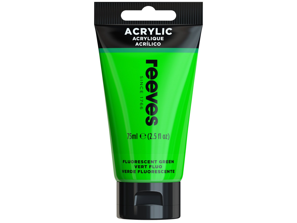 Acrylic paint - Reeves - Fluorescent Green, 75 ml