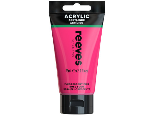 Farba akrylowa - Reeves - Fluorescent Pink, 75 ml