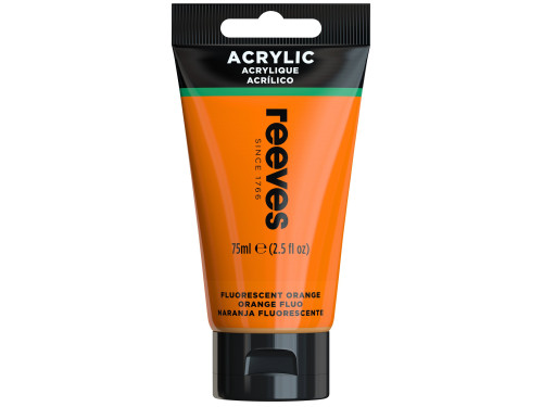 Farba akrylowa - Reeves - Fluorescent Orange, 75 ml