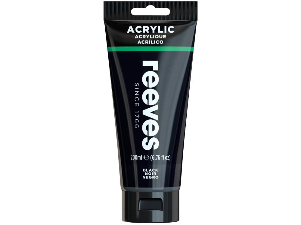 Acrylic paint - Reeves - Black, 200 ml