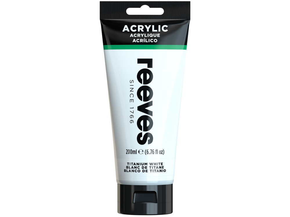 Farba akrylowa - Reeves - Titanium White, 200 ml