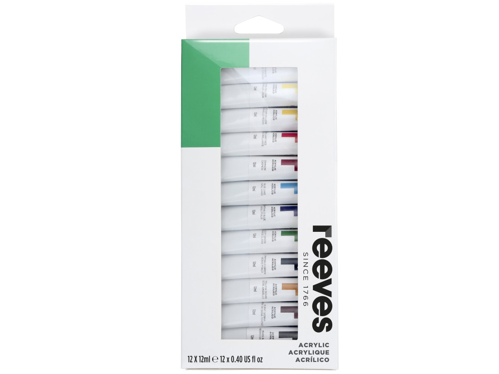 Set of acrylic paints - Reeves - 12 x 12 ml