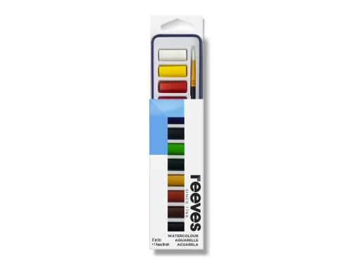 Set of watercolor paints in full pans - Reeves - 12 pcs.