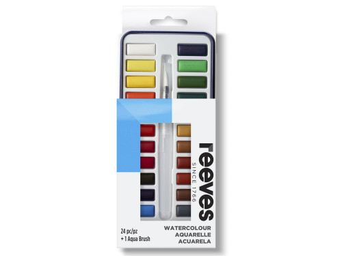 Set of watercolor paints in full pans - Reeves - 24 pcs.