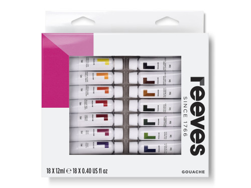 Set of gouache paints - Reeves - 18 x 12 ml