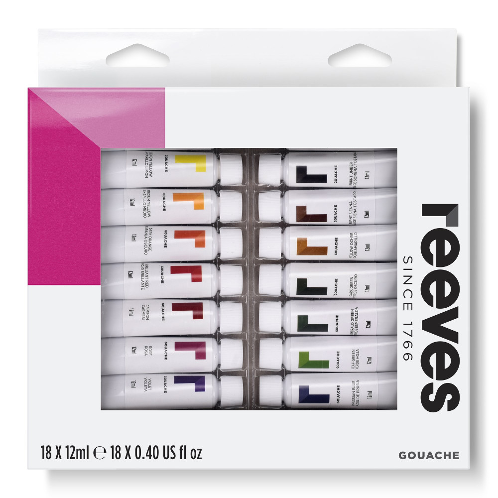 Set of gouache paints - Reeves - 18 x 12 ml
