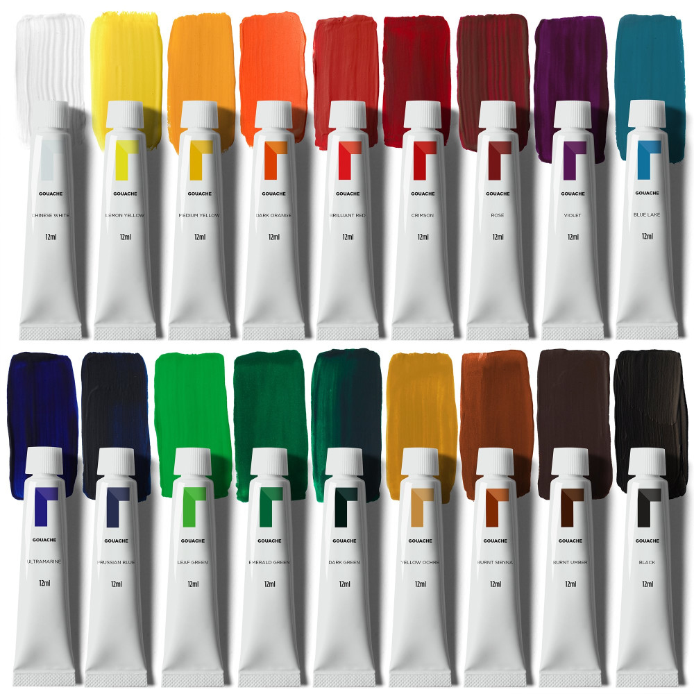 Set of gouache paints - Reeves - 18 x 12 ml