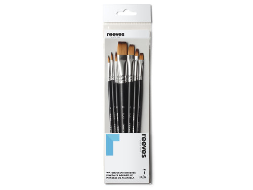 Set of synthetic watercolor brushes - Reeves - 7 pcs.