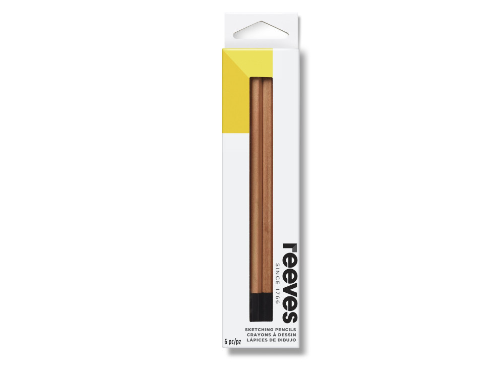 Sketching pencils set - Reeves - B-6B, 6 pcs.