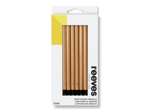 Sketching pencils set - Reeves - 4H-6B, 12 pcs.