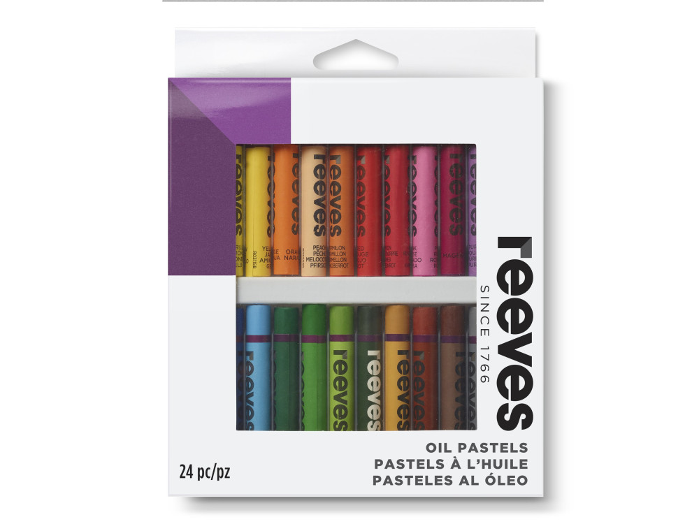 Zestaw pasteli olejnych - Reeves - 24 kolory