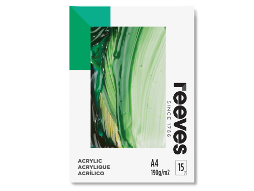 Acrylic paper pad A4 - Reeves - 190 g/m2, 15 sheets