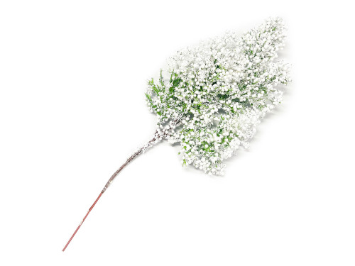 Gałązka świąteczna ośnieżona - zielona, 25 cm