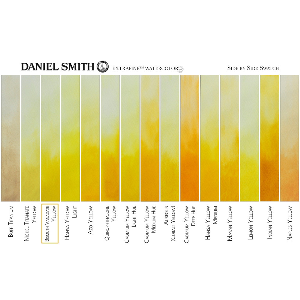 Extra Fine Watercolor paint - Daniel Smith - Bismuth Vanadate Yellow, 15 ml
