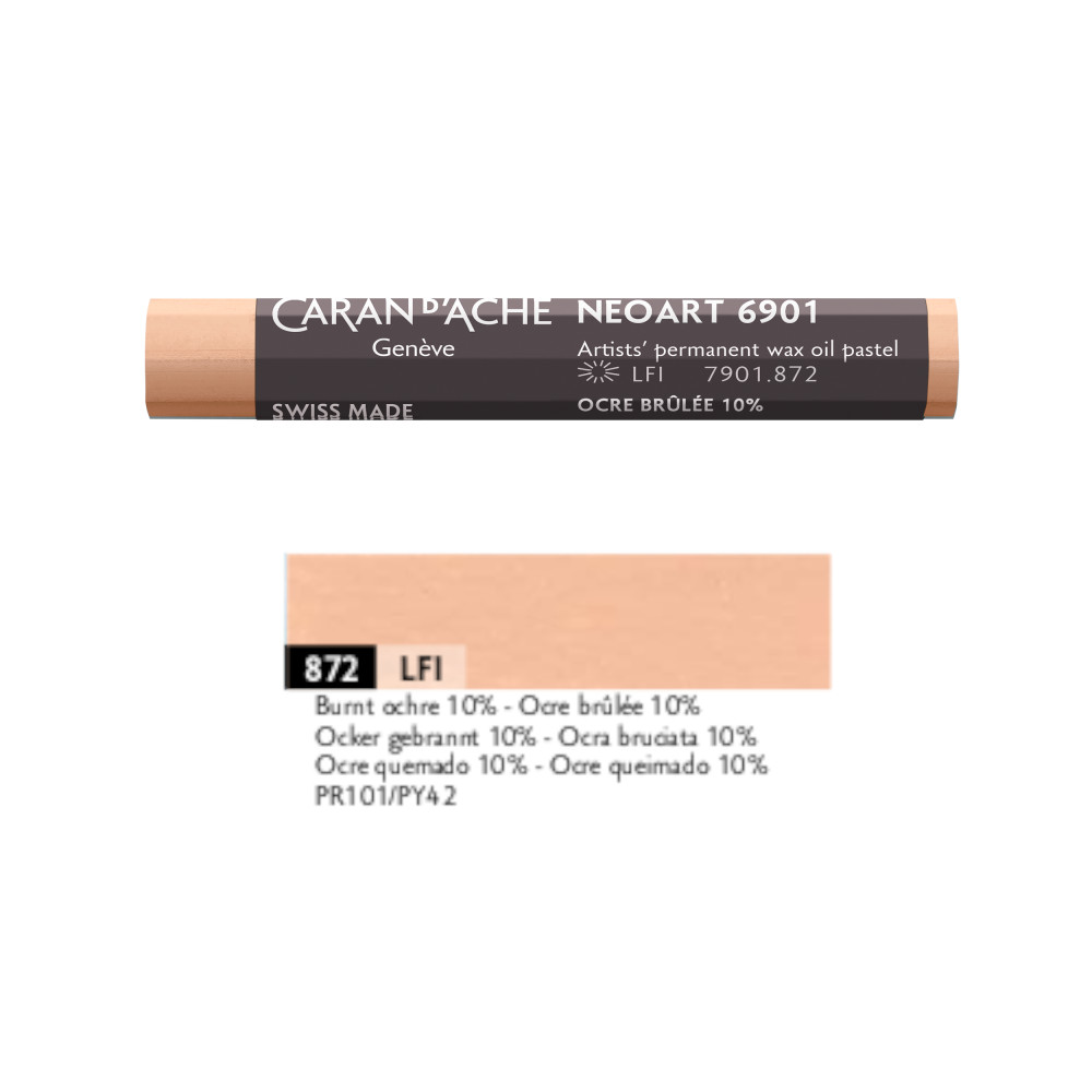 Pastel woskowo-olejny Neoart 6901 - Caran d'Ache - 872, Burnt Ochre 10