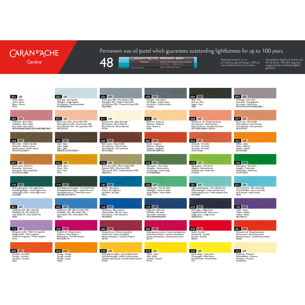 Pastel woskowo-olejny Neoart 6901 - Caran d'Ache - 872, Burnt Ochre 10