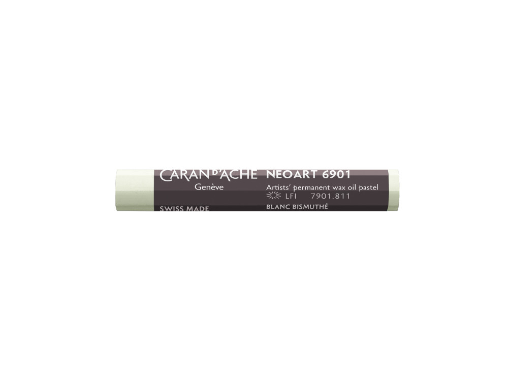 Neoart 6901 artist's wax oil pastel - Caran d'Ache - 811, Bismuth White