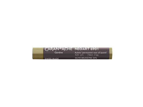 Neoart 6901 artist's wax oil pastel - Caran d'Ache - 736, Brown Olive 50