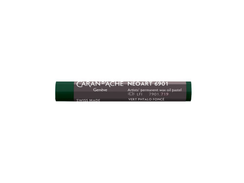 Neoart 6901 artist's wax oil pastel - Caran d'Ache - 719, Phthalo Green