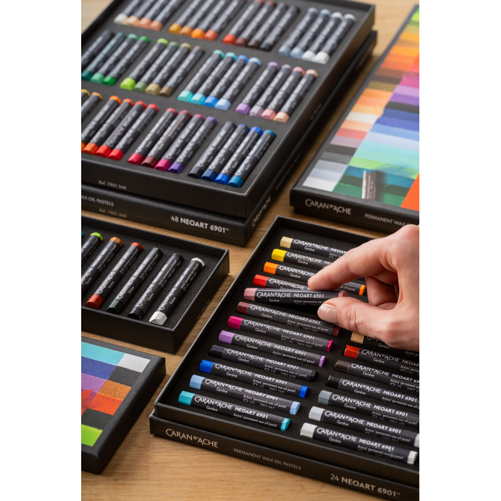 Zestaw pasteli woskowo-olejnych Neoart 6901 - Caran d'Ache - 24 kolory