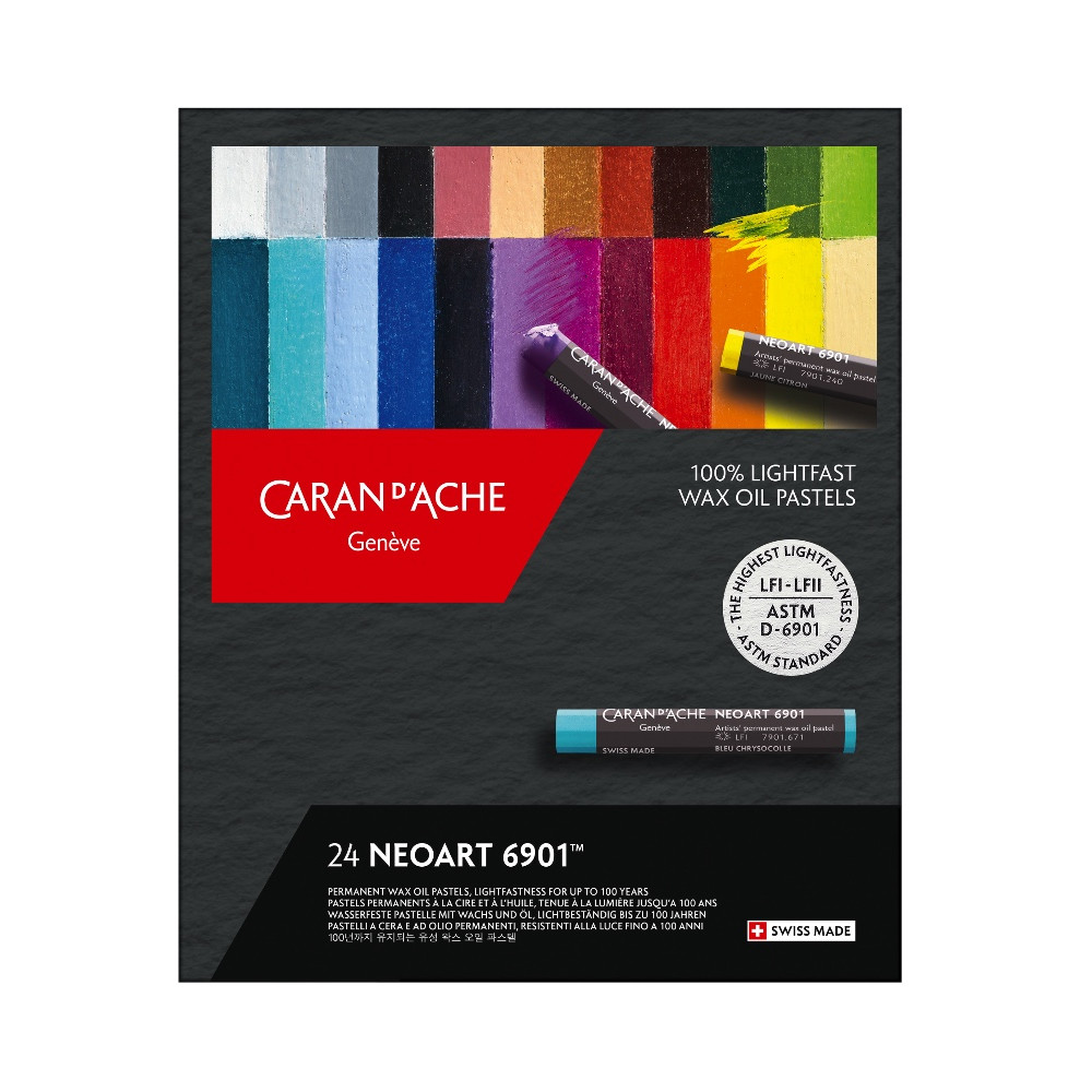Zestaw pasteli woskowo-olejnych Neoart 6901 - Caran d'Ache - 24 kolory