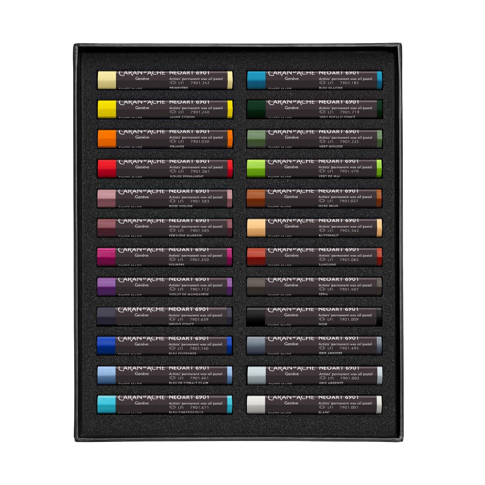 Zestaw pasteli woskowo-olejnych Neoart 6901 - Caran d'Ache - 24 kolory