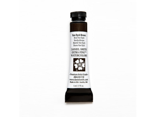 Extra Fine Watercolor paint - Daniel Smith - Van Dyck Brown, 5 ml
