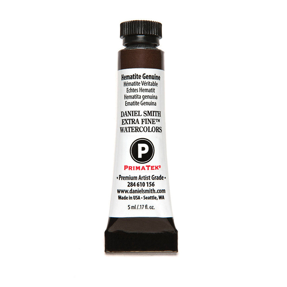 Extra Fine PrimaTek Watercolor paint - Daniel Smith - Hematite Genuine, 5 ml