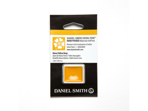 Extra Fine Watercolor paint half pan - Daniel Smith - Hansa Yellow Deep