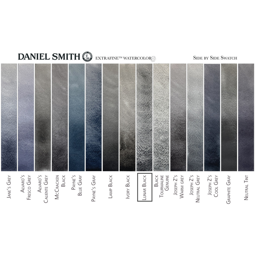 Farba akwarelowa Extra Fine w półkostce - Daniel Smith - Lunar Black