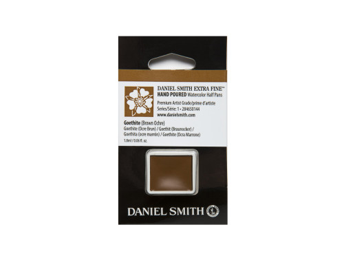 Extra Fine Watercolor paint half pan - Daniel Smith - Goethite (Brown Ochre)