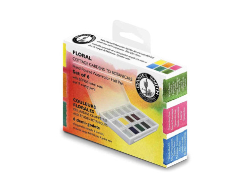 Set of Extra Fine Watercolor half pans paints - Daniel Smith - 6 pcs.